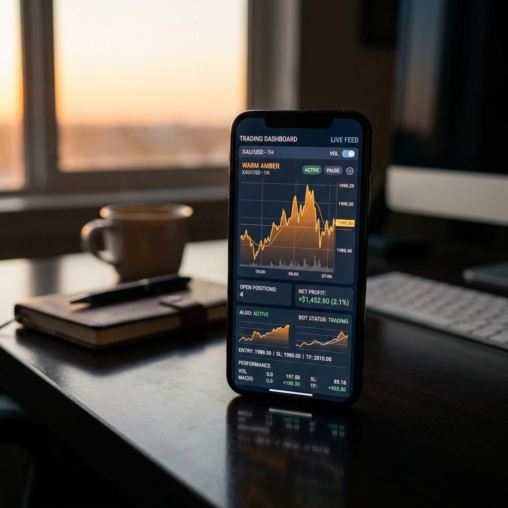 Nobre Patrimorio AI crypto trading platform interface on mobile